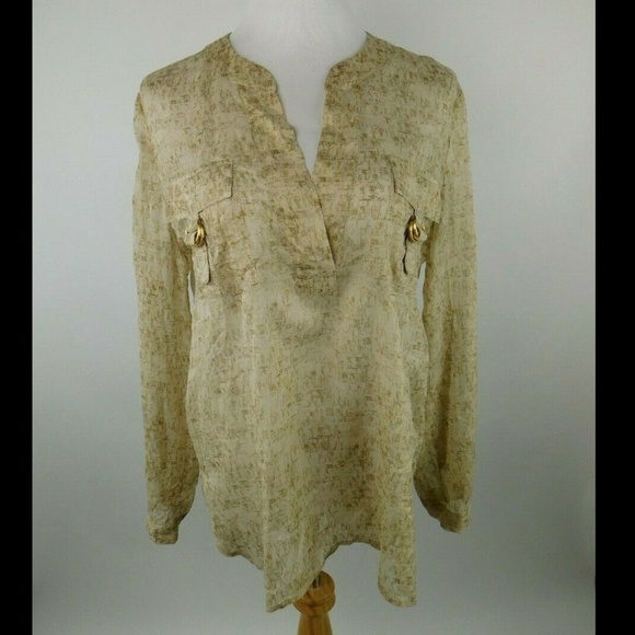 Diane von Furstenberg Danielle Metallic Blouse - Picture 3 of 8